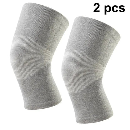 2Pc Bamboo Knee Sleeve,Elastic Compression Knee Brace Breathable Knees Pads Leg Sleeves Thicken Knees Braces Relieve Pain