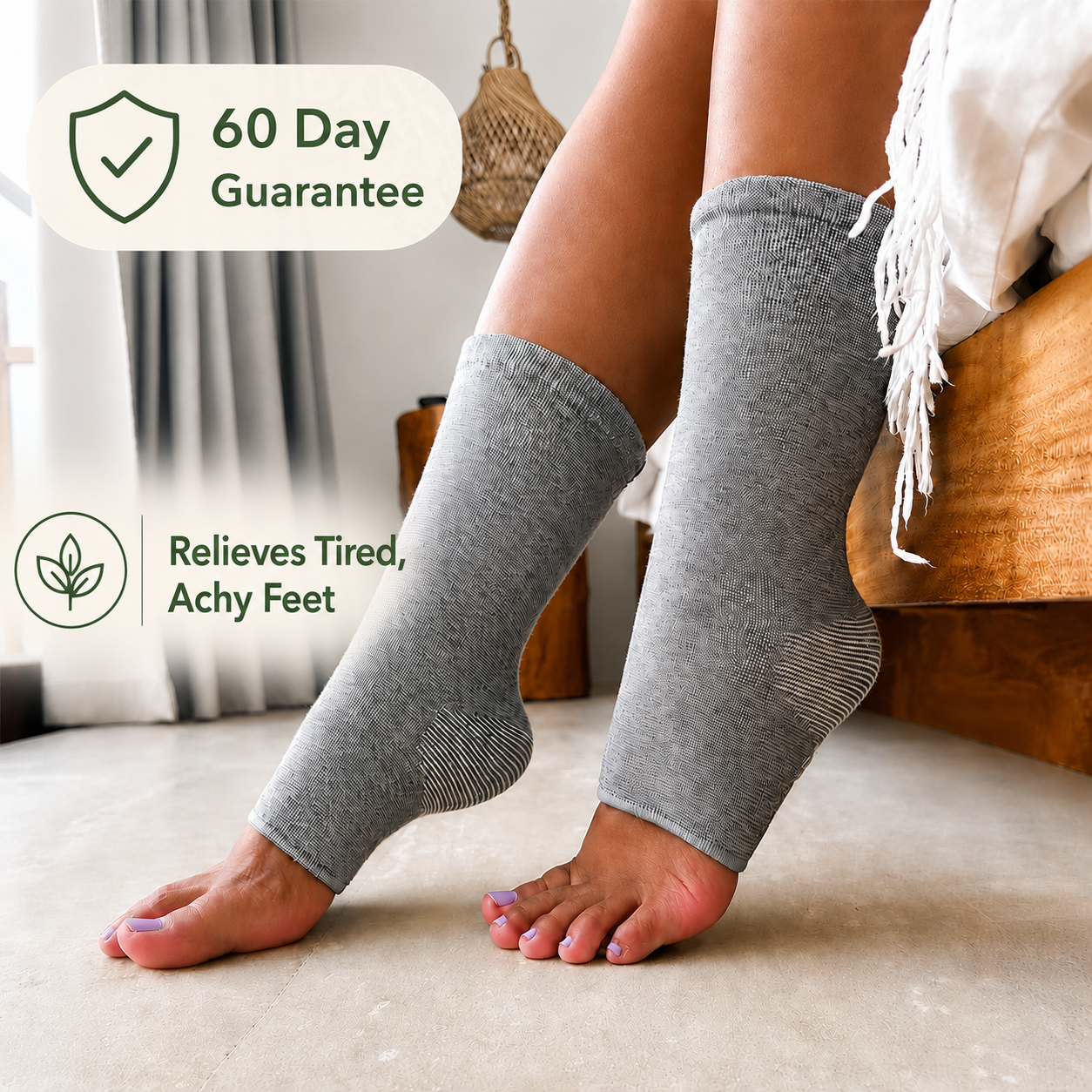 Bamboo Arch Support Sleeves for Tired, Achy Feet